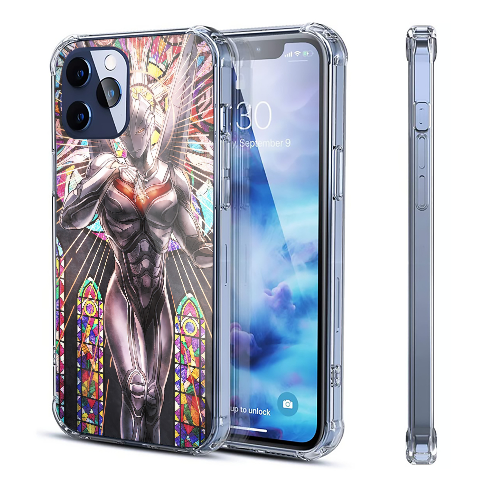 （画像用） ウルトラマン Ultraman 【iPhone 12シリーズ対応】透明スマホケース（クリアソフトケース）